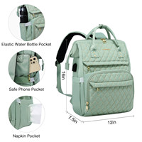 LOVEVOOK Vente en gros de sacs pour ordinateur portable matelassés 15,6 pouces, élégant grand sac à dos d'école, sac à dos de travail, sac à dos pour ordinateur portable pour femmes avec USB
