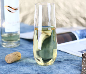 Flûtes à champagne jetables sans pied incassables transparentes de 9 oz Verres à champagne en plastique - Product Image 3