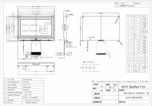 HZY 공장 공급 단색 FSTN 양극성 128x64 도트 COG 3인치 LCD 디스플레이 - Product Image 2