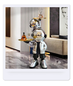 Decorazione creativa moderna per la casa astronauta statua vassoio soggiorno mobili grande pavimento statua ornamenti decorazione per la casa accessori - Product Image 2