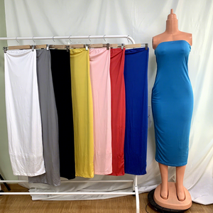 Robe moulante décontractée unie pour femme, <span class=keywords><strong>dos</strong></span> <span class=keywords><strong>nu</strong></span>, tailles S-5XL, pour revendeurs de vêtements féminins - Product Image 2