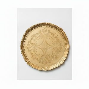 Plaque de chargeur en métal finition antique vintage pour affichage de cuisine décoratif de réglage de table de ferme rustique - Product Image 1