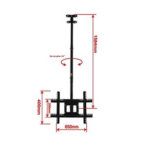 سقف حديدي 32-65 بوصة من R & M مع حامل متداخل دوار درجة قابل للإزالة سميك Max Vesa-، - Product Image 3