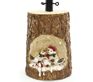 Supporto per Albero di Natale a Forma di Famiglia di Gufo, Base Decorativa Robusta Ideale per Creare un Magico Paesaggio Invernale nella Tua Stanza - Product Image 1