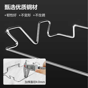 Support mural rectangulaire en acier inoxydable pour sacs poubelles, sans perçage, pour cuisine - Product Image 2