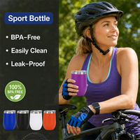 Mug isotherme anti-transpiration 360 ml, compatible porte-gobelet de voiture, en acier inoxydable, pour café, vin et comme gourde de voyage pour la gym et le fitness
