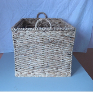 <b>Large</b> Handmade Water Hyacinth Laundry Hamper with Handles Natural Woven Clothes <b>Basket</b> for Bedroom Bathroom <b>Storage</b> - Product Image 4