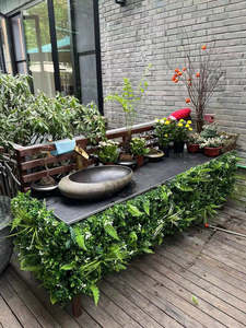 פאנלים דקורטיביים של דשא מלאכותי בגודל 3.3x3.3 רגל, קיר ירוק, רקע עמיד לקרני UV, גדר פרטיות, קישוט לחתונה - Product Image 3