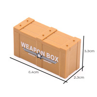 Caja de armas militares ww2 con equipo de patrón, caja de municiones, juguete de bloques de construcción ensamblado