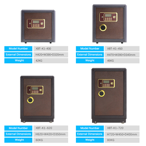 Thép an ninh sinh trắc học kỹ thuật số tiền an toàn hộp vân tay nhà khách sạn kết hợp điện tử két - Product Image 4