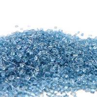 Granul Plastik PC Daur Ulang Berkualitas Tinggi Warna Biru, Pelet Polikarbonat PCR Grade Cetakan, Sesuai RoHS untuk Suku Cadang Elektronik & Otomotif