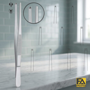 Najmmy Pince à pansements manuelle 1x2 dents en acier inoxydable, instrument chirurgical pour chirurgie générale, Classe I, certifiée CE - Product Image 2
