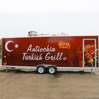 Remorque alimentaire mobile commerciale Honlu 4m avec équipement de cuisine entièrement en acier inoxydable, chariot BBQ personnalisé
