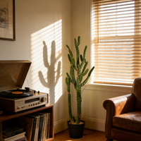 Plantes succulentes artificielles en faux cactus de 120 cm, plantes du désert, plantes tropicales durables pour la décoration murale de mariage, usage domestique et de bureau
