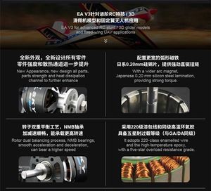 Ventes chaudes Moteur sans balais DUALSKY XM5060EA-10 III 490KV pour avion RC à aile fixe - Product Image 3