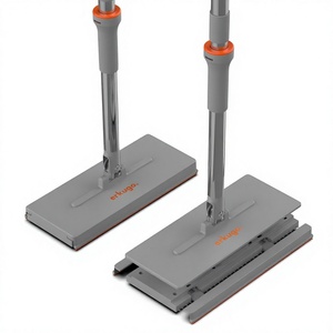 Erkugo Automatic <b>Clamping</b> Floor Mop High-Capacity <b>Quick</b> Self-Wringer with Stainless Steel Pole - Product Image 1
