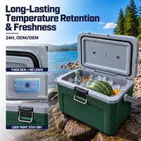 Glacière en caoutchouc durable 16QT pour la conservation de la chaleur des aliments, utilisation extérieure - Aventures en famille, logo personnalisé, qualité supérieure