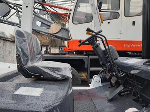 TCM Used Diesel Forklift 70 Three Stage Mast Foam Filled Pneumatic Tire Cummins <b>Engine</b> Seated Operation Indoor Use Manufacturing - Product Image 3