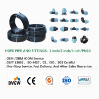 Tuyau en polyéthylène haute densité (HDPE) de 4 pouces, rouleau de 100 mètres, diamètre enroulé, PE100, tube en plastique noir de 3 pouces, rouleau de tuyau d'irrigation de jardin pour l'alimentation en eau