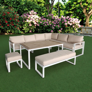 Set di <span class=keywords><strong>mobili</strong></span> <span class=keywords><strong>da</strong></span> <span class=keywords><strong>giardino</strong></span> <span class=keywords><strong>in</strong></span> <span class=keywords><strong>metallo</strong></span> divano <span class=keywords><strong>da</strong></span> esterno di lusso divano componibile angolo divano <span class=keywords><strong>da</strong></span> esterno tavolo <span class=keywords><strong>da</strong></span> pranzo <span class=keywords><strong>mobili</strong></span> <span class=keywords><strong>da</strong></span> <span class=keywords><strong>giardino</strong></span> - Product Image 5