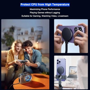 Enfriador de Teléfono para Juegos, Transmisión en Vivo, Enfriador Magnético de 50W para Celulares con Radiador de Enfriamiento Líquido de Bajo Ruido para Teléfonos y Tabletas - Product Image 2