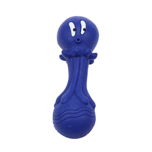 Jouet à mâcher pour chien Octopus, en caoutchouc durable, pour chiens de petite et moyenne taille, nettoyage des dents, soins dentaires, utilisation en intérieur, couleur orange - Product Image 2