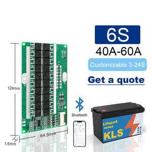 KLS tùy chỉnh thông minh <span class=keywords><strong>Bluetooth</strong></span> BMS 6S 7S 12V 48V BMS LiFePO4/Li-ion pin màn hình, 100A di động cân bằng/bảo vệ quá áp - Product Image 1