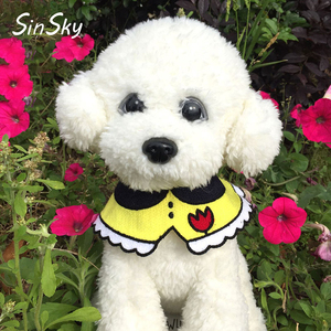 SinSky, venta de <span class=keywords><strong>toalla</strong></span> de Saliva para mascotas, gatos y perros, accesorios tejidos a mano, bufanda triangular, bufanda, pañuelos para perros con ribete - Product Image 4
