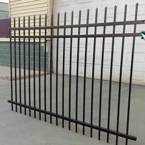 Valla Comercial de Acero, Valla Ornamental con Puntas, Valla Negra, Valla de Seguridad para Jardín, Panel de Valla Metálica Tubular Galvanizada - Product Image 4