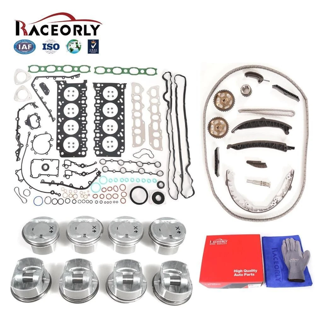 RACEORLY 94810303133 94810417106 Engine Rebuild Kit Pistons Gaskets Timing for Porsche Cayenne 4.5L V8 955 9PA