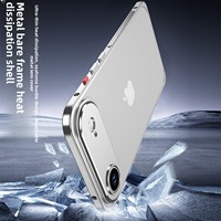 Coque de téléphone en métal avec boucle hippocampe pour iPhone 17 16 Pro Max, ultra-fine, avec trou dissimulé pour cordon, protection contre les chocs, Plus