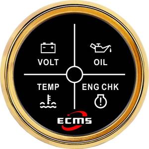 Medidor de Diagnóstico de 4 Funciones para Yates, Automóviles y Vehículos Modificados, Unidad Principal de 52 mm, Alarma para Voltaje, Presión de Aceite y Gases de Escape - Product Image 2