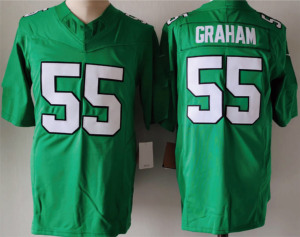 Nouveautés pour hommes 2025 # 1Hurts # 11Brown # 6Smith # 62 Kelce # 12 Cunningham Stitched American Football Game Limited Jersey Top Quality - Product Image 5