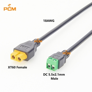 Amass XT60 母头转 2 针无焊螺丝端子适配器电缆 18AWG，适用于机器人储能太阳能控制模型 - Product Image 2