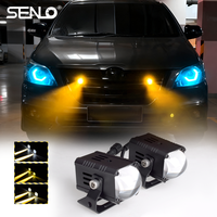 Luz de Conducción Senlo X1 Plus Mini con Función Estable Blanca+Amarilla, Luces Antiniebla para Bicicleta 9-24V, Luz LED Impermeable IP68 para Motocicleta