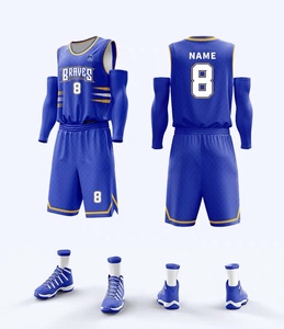 Tùy Chỉnh Chất Lượng Cao Bóng Rổ Mặc Thoáng Khí Bóng Rổ Đồng Phục Cho Bóng Rổ Jersey Có Thể Đảo Ngược Hoàng Gia Màu Xanh Hàng Đầu - Product Image 1