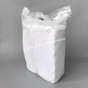 Trapos de toalla blancos reciclados hechos con mezcla de trapos de algodón para una limpieza industrial confiable - Product Image 1