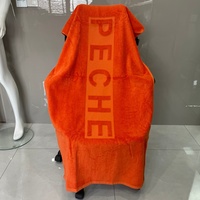Serviette de plage en jacquard gaufré avec logo, serviettes de bain en coton personnalisées pour le sport, la gym et la plage