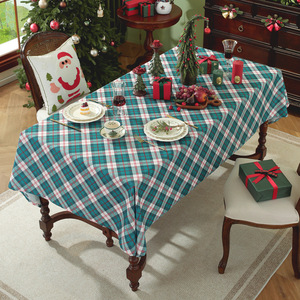 Mantel Navideño a Cuadros, Impermeable y Resistente al Aceite, con Diseño de Rejilla Impresa, para Mesa de Comedor y Mesa de Centro, Suministro de Fábrica - Product Image 1