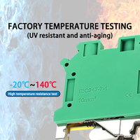 Bloc de jonction électrique industriel CNTD CUK-10PE en nylon PA66, montage universel sur panneau, cage à vis d'alimentation, rail DIN, 500V