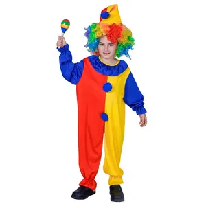 Halloween Professional Clown Costumes Unisex Cosplay Party Cute Clown Costume For Child