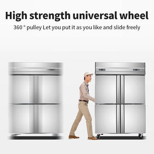 Commercial Kitchen 2 4 6 Glass Door Stainless Steel <b>Freezer</b> Upright <b>Freezers</b> 01.SMBG.BLDW.LC-04 01.SMBG.BLDW.LC-04 01.SMBG.BLDW. - Product Image 2