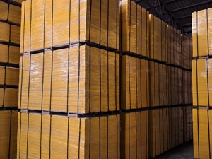 Pannello in compensato a 3 strati per casseforme / Pannello in compensato di abete e pino con verniciatura gialla / Pannello in compensato verniciato giallo per edilizia - Product Image 5