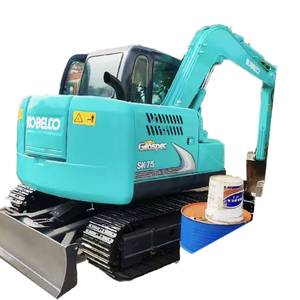 Excavadora de cadenas Kobelco SK75 usada, excavadora hidráulica de 7 toneladas para construcción y movimiento de tierras - Product Image 1