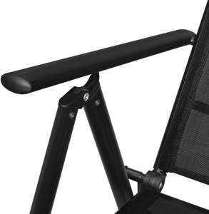 Chaises pliantes réglables de <span class=keywords><strong>chaise</strong></span> longue de jardin de 7 niveaux avec la capacité du cadre en acier 300LBS - Product Image 3