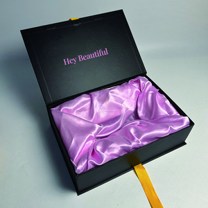 卸売高級ブラックホワイト磁気ウィッグギフトボックスカスタムロゴ高級紙段ボールフォームインサート磁気包装 - Product Image 2