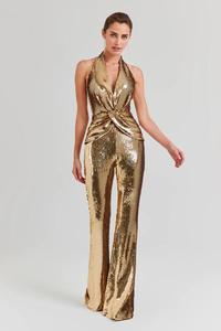 Combinaisons <span class=keywords><strong>de</strong></span> fête pour femmes longueur <span class=keywords><strong>de</strong></span> plancher dos nu à sequins élégants à la mode, JB2257, nouveautés - Product Image 2