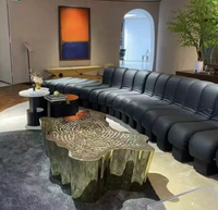 Table basse moderne de luxe en forme de racine d'arbre en forme d'extraterrestre en métal marbre villa design salon maison table basse haut de gamme