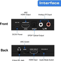 Extracteur audio Justlink 4K 60Hz HDMI2.0b HDCP2.2 avec convertisseur ARC SPDIF RCA 3.5mm pour barre de son, amplificateur, boîtier HDTV