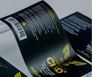 Không thấm nước kết dính lá vàng cuộn bao bì nhãn dán tùy chỉnh UV in ấn vật nuôi bền Laminate Nhãn dán tấm <span class=keywords><strong>logo</strong></span> thương hiệu - Product Image 3